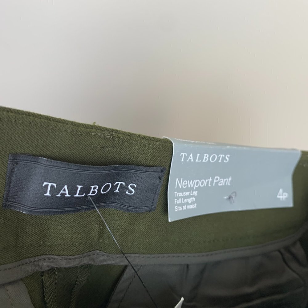 Talbots Newport Pant - Size 4P - Green - NEW - Picture 9 of 10